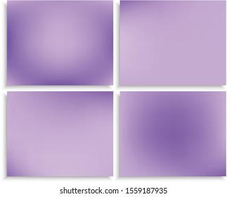 Set of abstract trendy color backgrounds. Vector illustration elements. Creative backdrop with soft shadow. Violet modern screen effective design for user interface.