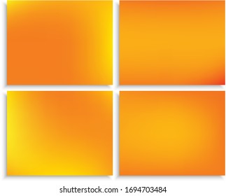 Conjunto de fondos abstractos de color moderno. Fondo limpio con sombra suave. Temas de ilustraciones vectoriales. Diseño moderno de pantalla naranja para la interfaz de usuario.