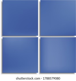 Conjunto de fondos abstractos de color de moda. Fondo mínimo con sombra suave. Espacio de ilustración vectorial. Diseño de pantalla azul moderna y eficaz para la interfaz de usuario.