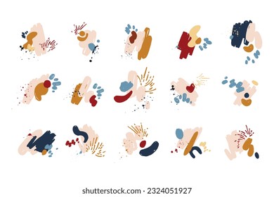Set of abstract trendy stroke ornament