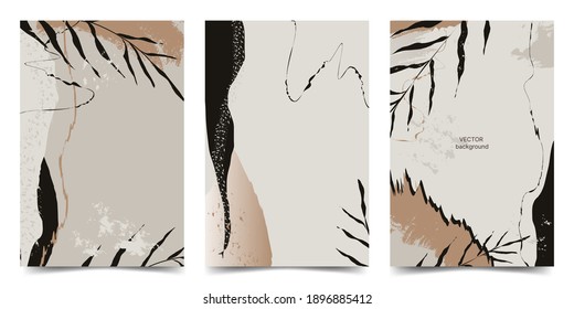 Set of abstract trendy universal templates for cover, invitation, banner, placard, poster, flyer
