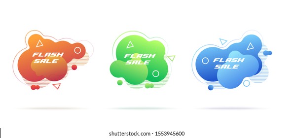 	
Set abstract triangle banner with bright effect isolated on dark blue background. Neon badge. Abstract geometric shape. Dynamic composition. Vector illustration