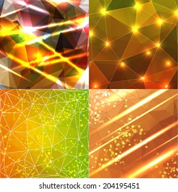 Set of abstract Triangle Geometrical Multicolored Background. Vector Illustration. EPS10