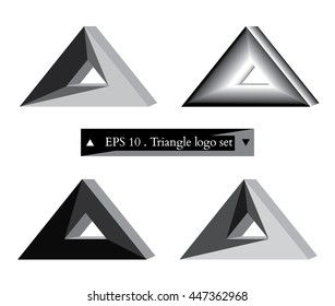 Set abstract triangle logo. eps10 vector illustration