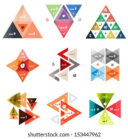 Set of abstract triangle modern templates