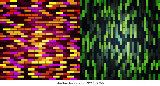 Set of abstract triangle pattern background advertising banner template