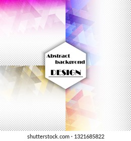 Set of abstract triangle pattern background advertising banner template