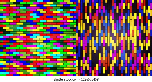 Set of abstract triangle pattern background advertising banner template