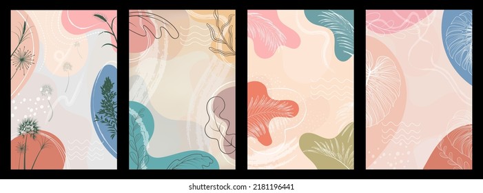conjunto de hojas tropicales abstractas. fondo tropical de la jungla, vector de planta