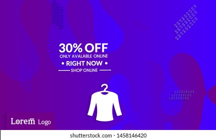 Set of abstract universal landing page template with simple wavy gradient and  cut paper with realistic shadow. Social media web banner with 3D paper cut out geometric shapes