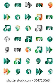 Conjunto de iconos web universales abstractos, conceptos de logotipo empresarial, diseño geométrico moderno y limpio