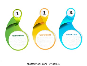 Set of abstract vector background bean bubble for texts