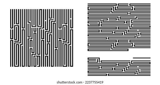 Set Abstract vector background design with maze mosaic texture. Good cover for book on psychology, creative problem solving, logical thinking, study of human relations