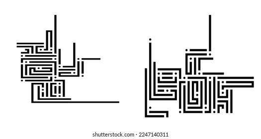 Set Abstract vector background design with maze mosaic texture. Good cover for book on psychology, creative problem solving, logical thinking, study of human relations, success concept bussiness