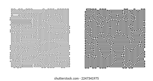 Set Abstract vector background design with maze mosaic texture. Good cover for book on psychology, creative problem solving, logical thinking, study of human relations, success concept bussiness