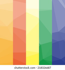 Set of abstract vector background in low poly style