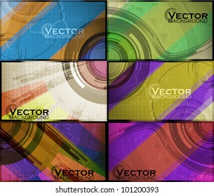 set for abstract vector background, technology futuristic illustration eps10