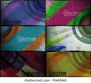 set for abstract vector background, technology futuristic illustration eps10