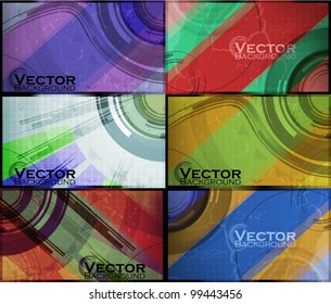 set for abstract vector background, technology futuristic illustration eps10