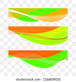 Set abstract vector background, transparent waved lines for brochure, website, flyer design. Wavy background, wave. Transparent curve. Vector illustration