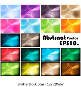 Set abstract vector backgrounds