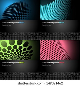 Set of abstract vector backgrounds