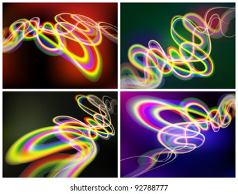 Set of abstract vector backgrounds.
