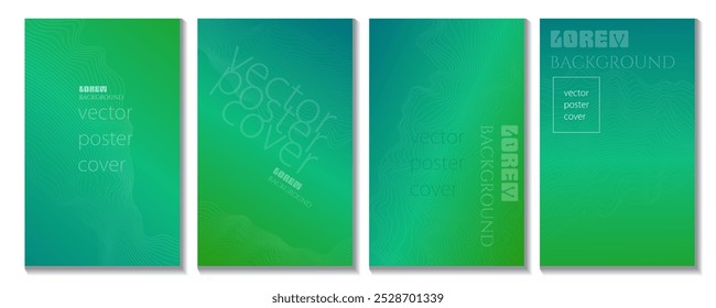 Set of abstract vector backgrounds for brochure, flyer, cover, annual report.