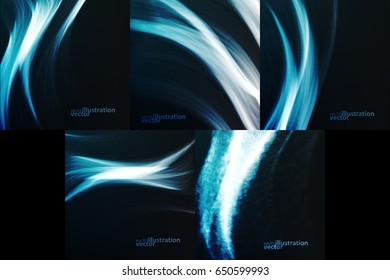 Set of Abstract vector backgrounds, futuristic art illustration eps10.