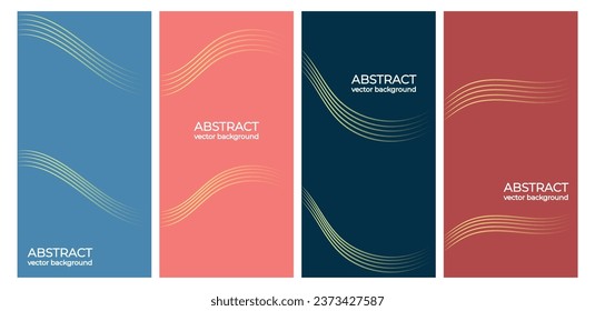 Set of abstract vector backgrounds vector illustration concept for graphic and web design, social media banners, marketing materials.