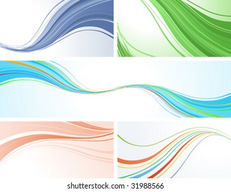 Set of abstract vector backgrounds, vector illustration