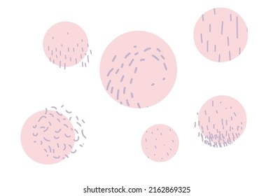Set of abstract vector backgrounds, illustrations for web. 6 modern round abstractions with different shapes and lines. Elegant boho concept with different color schemes. Graphic design