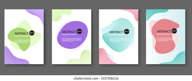 Set of abstract vector backgrounds with line waves.Vector illustration.