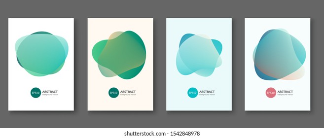 Set of abstract vector backgrounds with line waves.Vector illustration.
