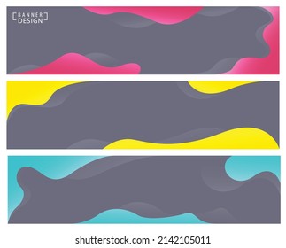 Set of Abstract Vector Banner Template. Can be Used for Websites and Banner Ads 3