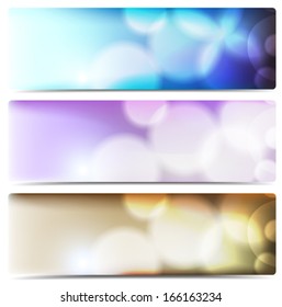 Set of abstract vector banners. 