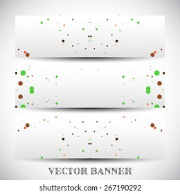 Set of abstract vector banners, colorful art Illustration