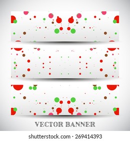 Set of abstract vector banners, colorful art Illustration