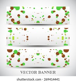 Set of abstract vector banners, colorful art Illustration