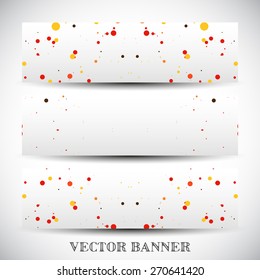 Set of abstract vector banners, colorful art Illustration