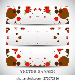 Set of abstract vector banners, colorful art Illustration
