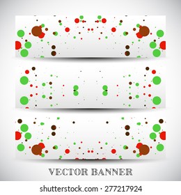 Set of abstract vector banners, colorful art Illustration