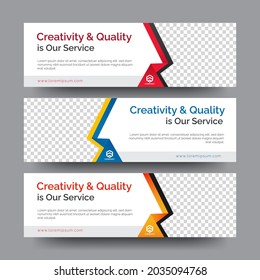 Set of abstract vector banners design. Collection of web banner template. modern template design for web, ads, flyer, poster with 2 different colors isolated on grey background