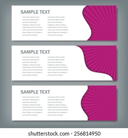 Set of Abstract Vector Banners. Vector Illustration.