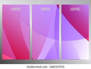 Set of abstract vector banners with place for text. Vector illustration