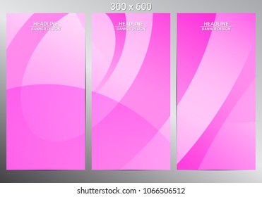 Set of abstract vector banners with place for text. Vector illustration