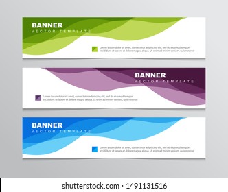 Set of abstract vector banners.modern template design for web