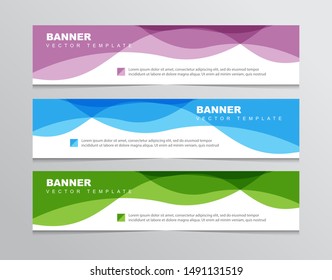 Set of abstract vector banners.modern template design for web