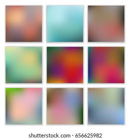 Set of abstract vector blurred backgrounds