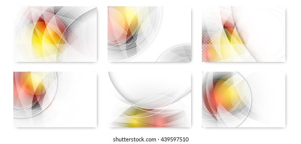 Set of abstract vector business futuristic innovation backgrounds.